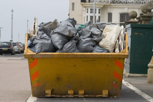 Residential area in Parsons Green with waste management services